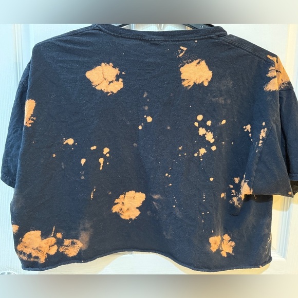 Pink Floyd Black and Tie Dye Orange Crop Tee - Picture 3 of 3